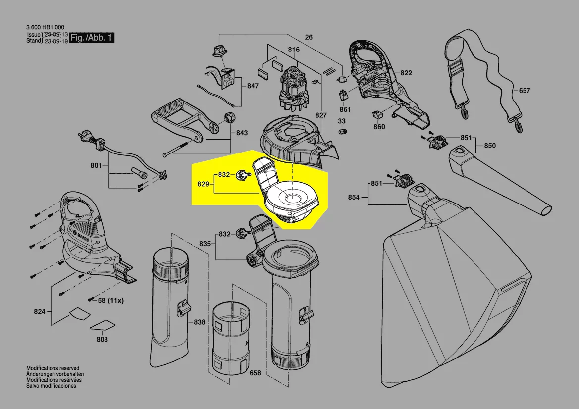 carter opturation UniversalGardenTidy réf. F 016 F05 414 Bosch